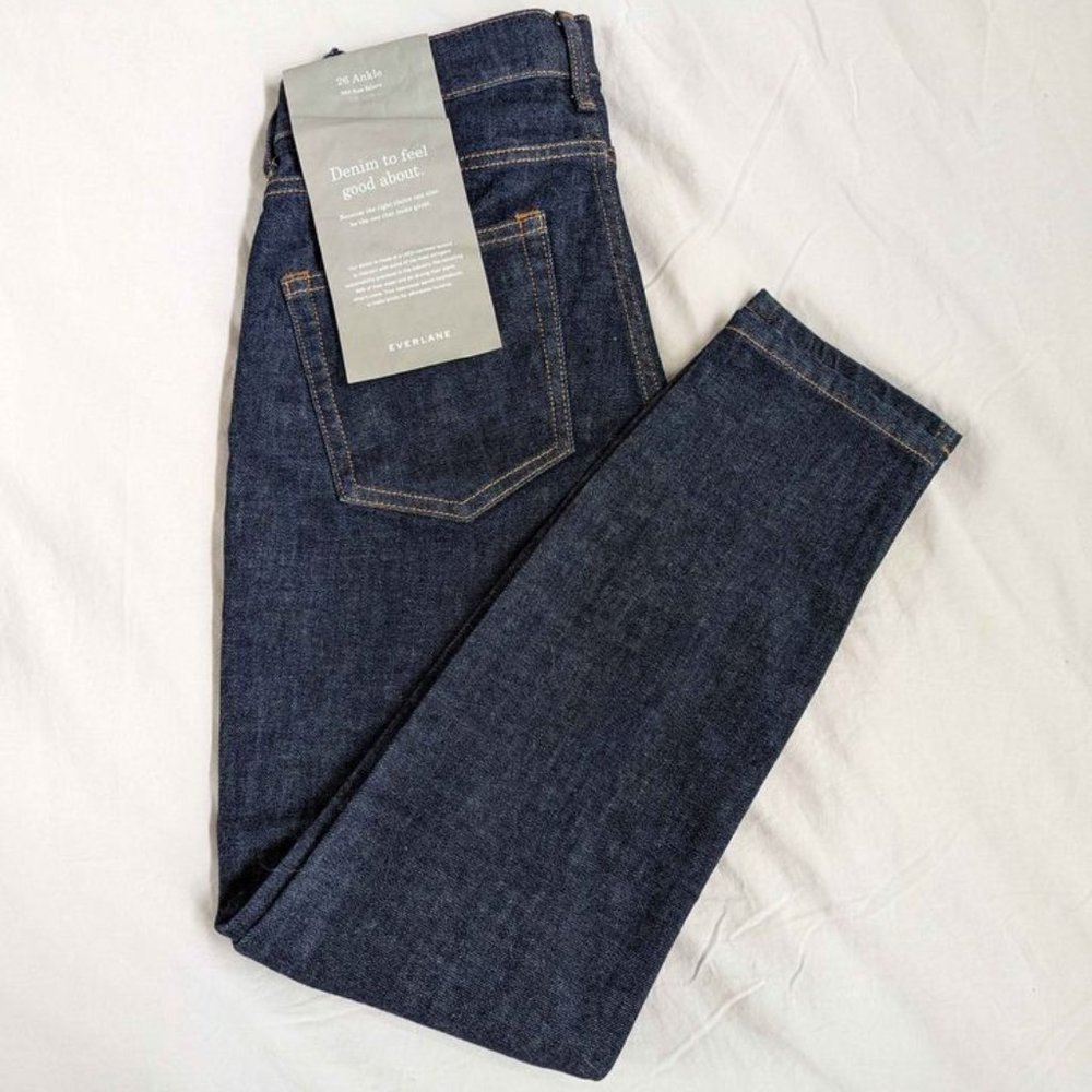 BNWT Everlane Mid Rise Skinny Denim - Dark Indigo Ankle Size 26